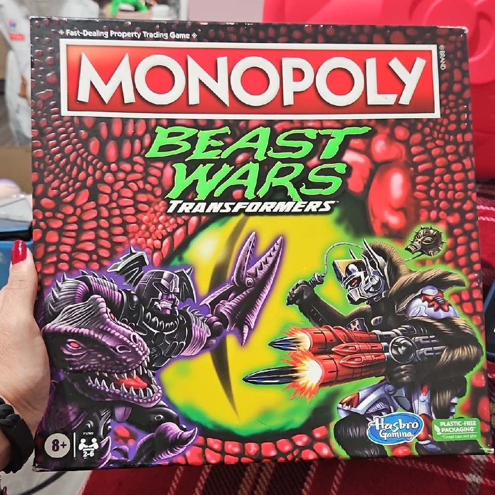 NWOT Hasbro Monopoly Beast Wars Transformers Game - Red and Green